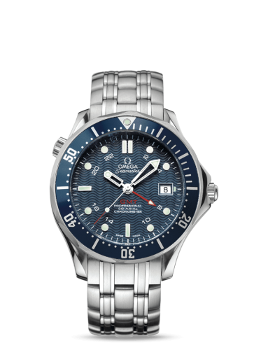 Omega Seamaster Diver 300M Co-Axial 41 GMT Stainless Steel / Blue / Bracelet / SBS